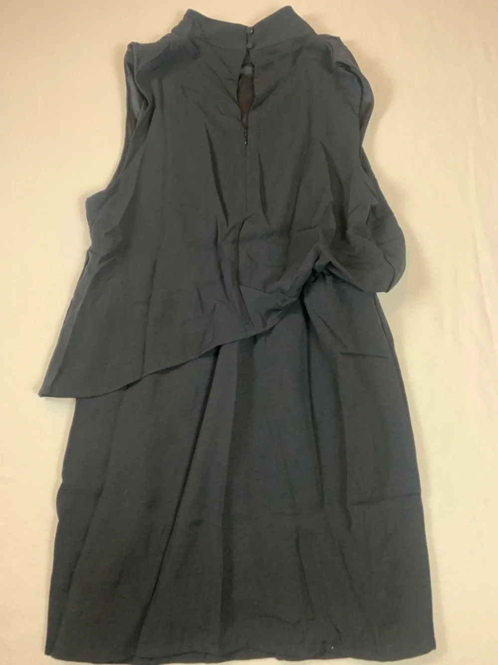 Shop the Mint Black Sleeveless Draped Mini Dress Medium NWOT High Neck
